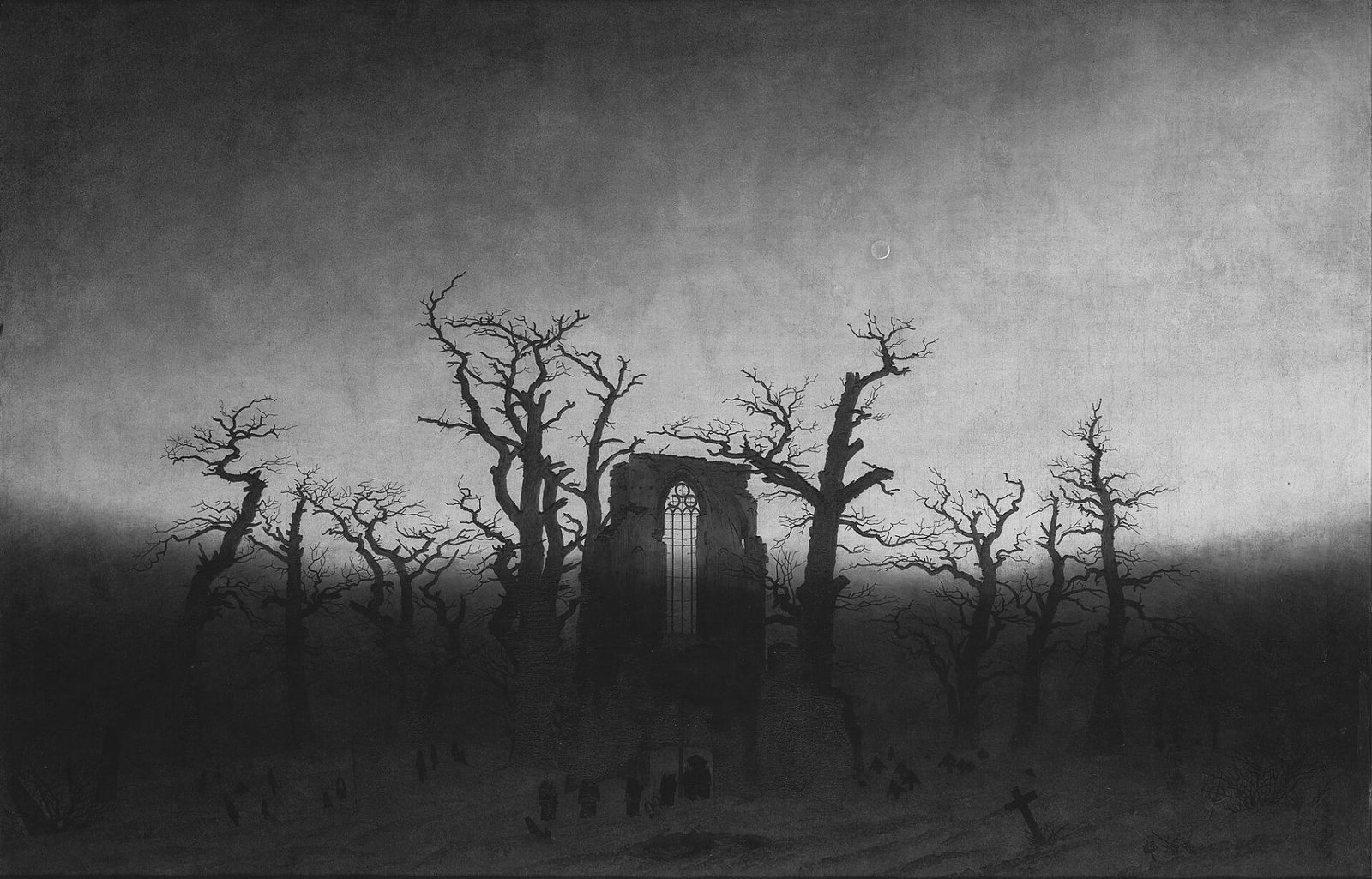 Abbey in the Oakwood — Caspar David Friedrich